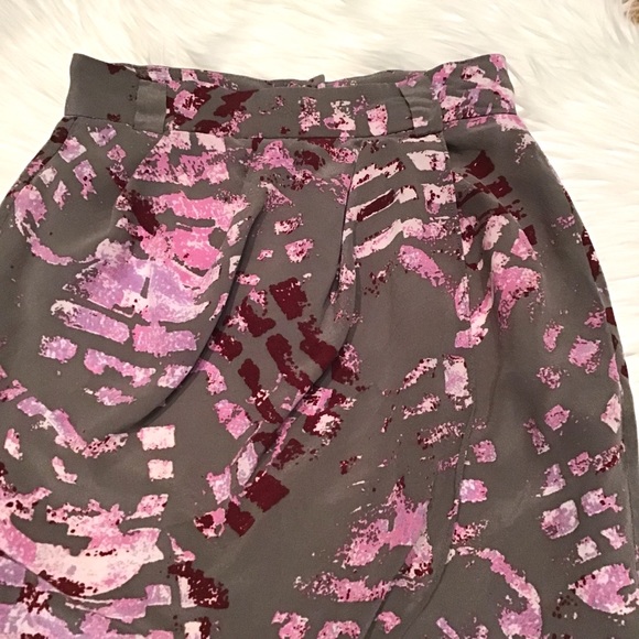 Hunter Dixon purple & gray watercolor tulip skirt - Picture 2 of 7